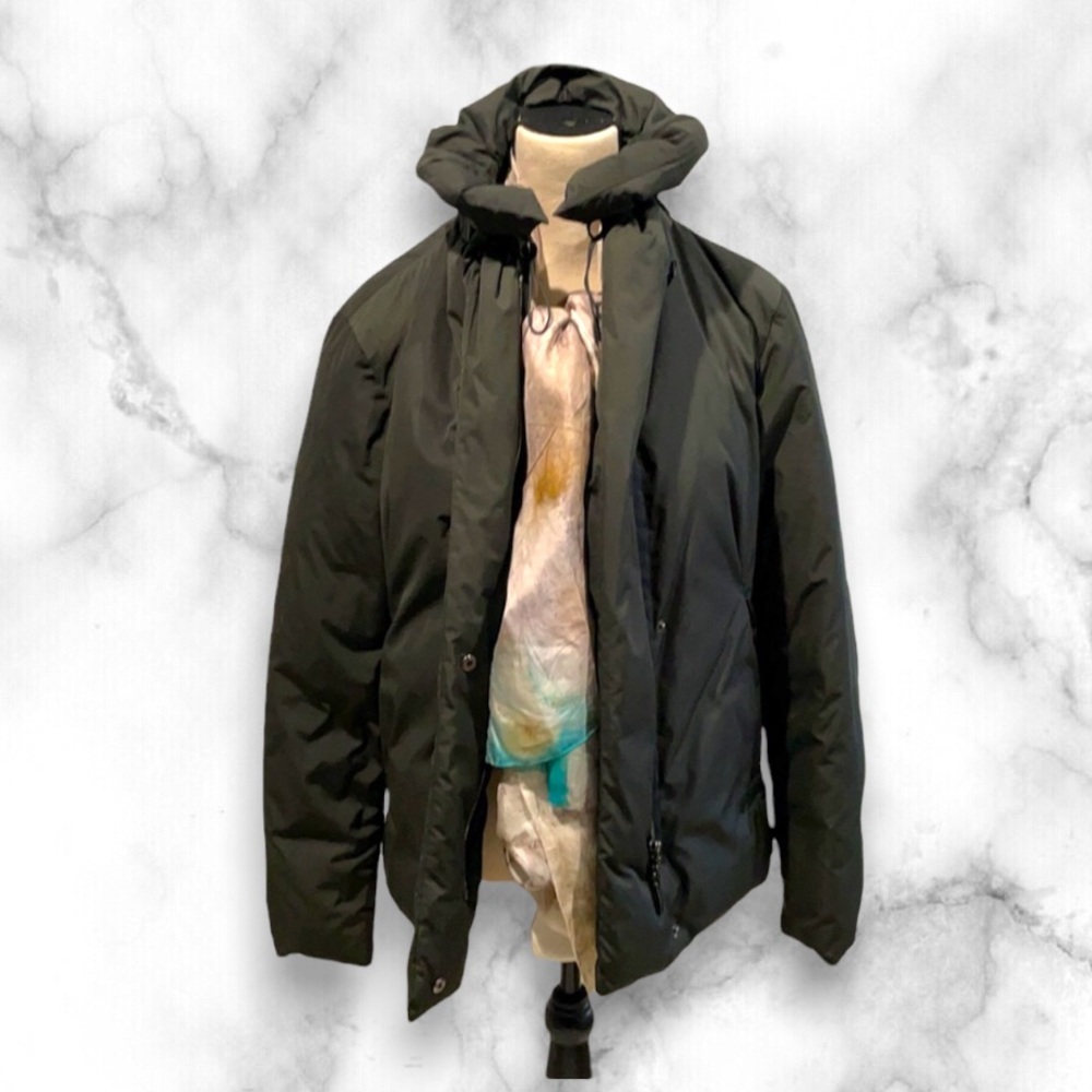 Jil Sander Tech Down Jacket Olive- Euc - image 1